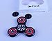 Tri-Spinner Fidget Toy Ceramic Bearing EDC Focus Toy for Killing Time Stress Reducer (Black+red)