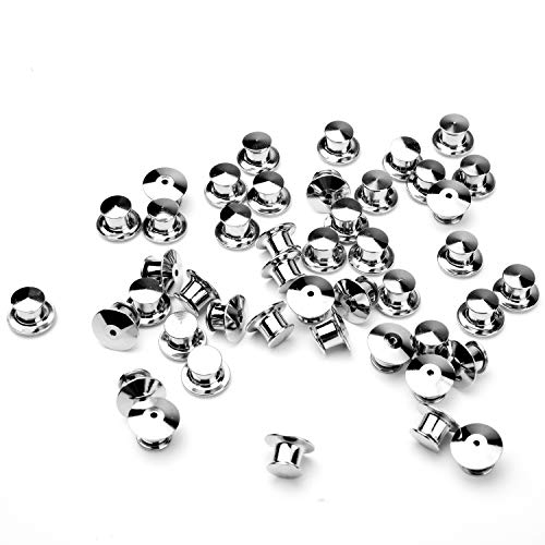 PITAYA 45 Lapel Pin Backs Locking - Bulk Metal Pin Keepers Locking Clasp - with Storage Case - Thumbnail 3
