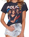 Darceil Women's Gray Short Sleeve Round Neck Rock Band The Police T Shirt