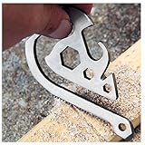 GOOTRADES EDC Multifunction Gadget Saw Bottle Opener Belt Six Angle Wrench Keychains