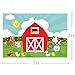 MEHOFOTO Farm Red Barn Photo Studio Booth Background Cartoon Rustic Animals Green Grass Sky Child Birthday Party Decoration Banner Backdrops for Photography 7x5ft
