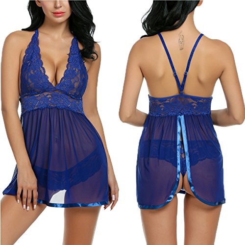 Sweetnight-Sexy-Lingerie-for-Women-Lace-Babydoll-Dress-Set