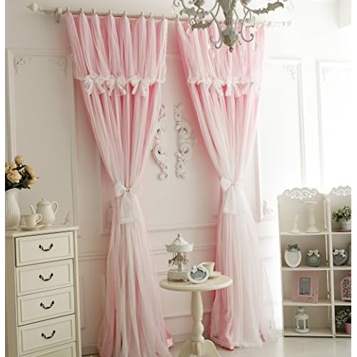 Well Wreapped Queen S House Girls Pink Lace Bedroom Curtains