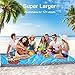 Sandfree Beach Blanket Large Size 108 x 85.2 inches for 7 Adults Outdoor Portable Travel Accessories Family Picnic Camping Mat Waterproof Lightweight Soft & Durable with 6 Stakes & 4 Corner Pockets