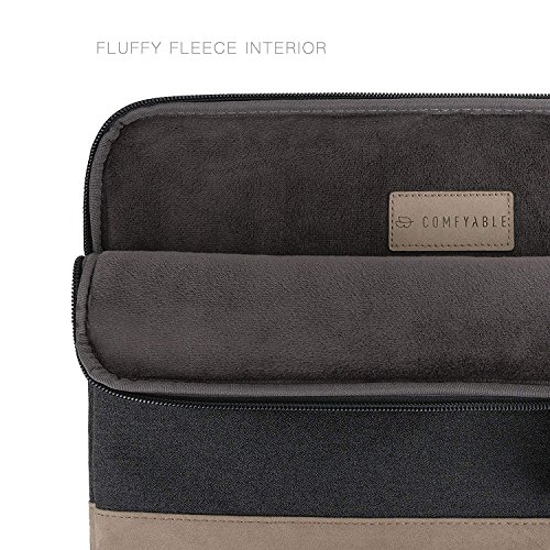 Comfyable Laptop Sleeve for 15 Inch New MacBook Pro (2016-2019) | Dell Inspiron 14, Thinkpad X1 Yoga, ASUS Zenbook 15, Edge Bumper Protection Waterproof Mac Cover Case- Charcoal Blue - Thumbnail 2