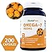 Best Purified Omega 7 Fatty Acids 900mg 200 Capsules (Non-GMO Gluten Free) Natural Sea Buckthorn Oil, No Fish Burp, Omega-7 Palmitoleic Acid, Omega 3 6 9 Weight Loss - 100% Money Back Guarantee