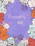 Remember Me: 8.5 x 11 Big Password Book Organizer with Alphabetical Tabs | Large Print | Vintage Flo by Emily Grace