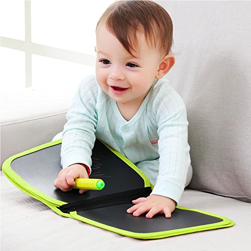 Leiyini Travel Doodle Mat Portable Drawing Board Children Mess Free Chalk Board Doodle & Drawing Book Early Educational Learning Toy (B)