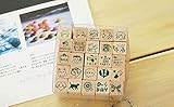 Vktech® Wooden Rubber Stamp Set - 25 Kinds Korea DIY Woodiness rubber stamp-diary stamp set----Love Dairy