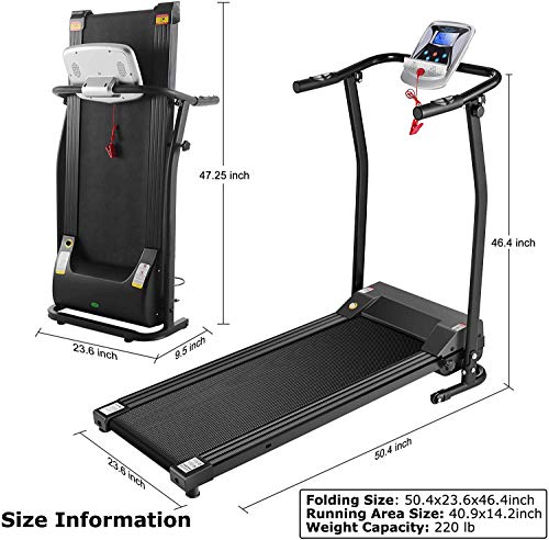 Folding-Treadmill-Electric-Treadmills-for-Home-with-LCD-MonitorPulse-Grip-and-Safe-Key-Running-Walking-Jogging-Exercise-Fitness-Machine-for-Home-Gym-Office-Space-Saver-Easy-Assembly