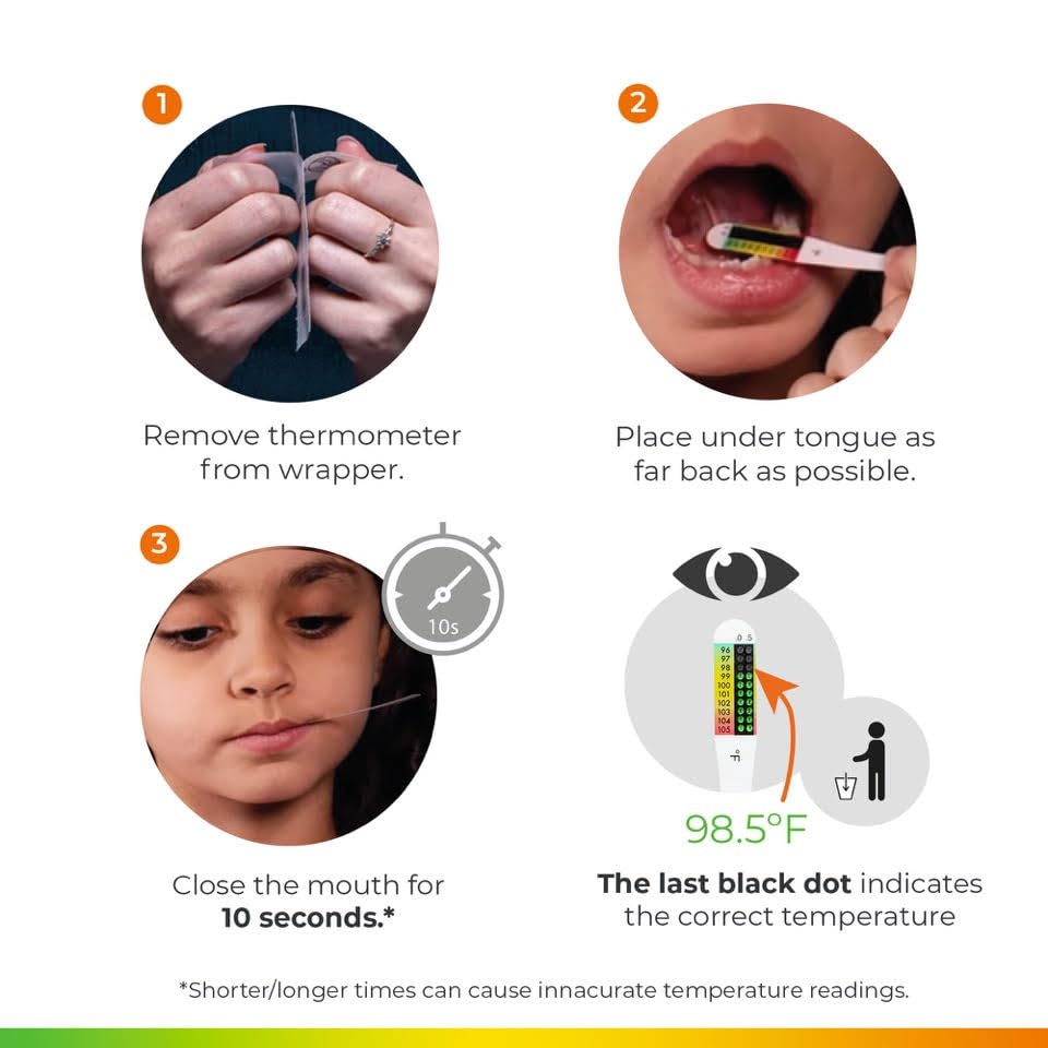 NexTemp® Go Oral Disposable Thermometers, Accurate Fast Read Temperature Thermometer in 10 Seconds, Hygienic, Use Anytime Anywhere for Adults, Kids, Travel, Home or First Aid Kit, Fahrenheit,12-Pack
