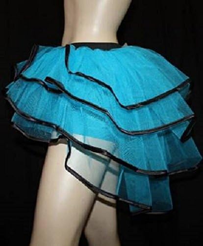 Blue Peacock Bachelorette Bustle Tutu Burlesque Dance Party Halloween