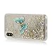 Urberry Iphone X Case, Clear Gel Liquid Case, Sparkle Love Heart, Creative Design Flowing Liquid Case for iPhone X with a Screen Protector (Butterfly)