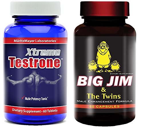 Xtreme Testrone Male Enhancement Testosterone Booster and Big Jim and The Twins L Arginine Male Enhancement Formula