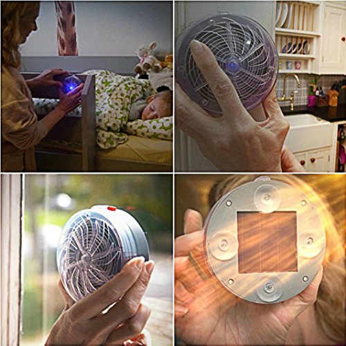 Sandistore Solar Powered Bug Zapper Buzz UV Lamp Light Electronic Mosquito Insect Fly Trap Killer for Home Indoor Outdoor Garden Patio Backyard - Thumbnail 2
