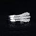 JewelryPalace 0.7ct Cubic Zirconia 3 Pcs Stackable Wedding Band Anniversary Engagement Ring Bridal Sets 925 Sterling Silver Size 6