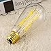 Leools Dimmable Vintage LED Edison Bulbs 15W,Equivalent 120W,1300 Lumen Daylight 5000K,Filament E26 Medium Base Squirrel Cage Antique Lamp, Pack of 4