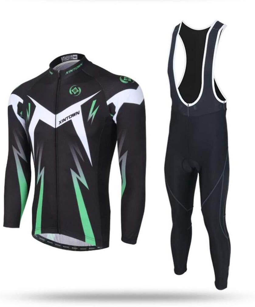 green cycling jersey long sleeve