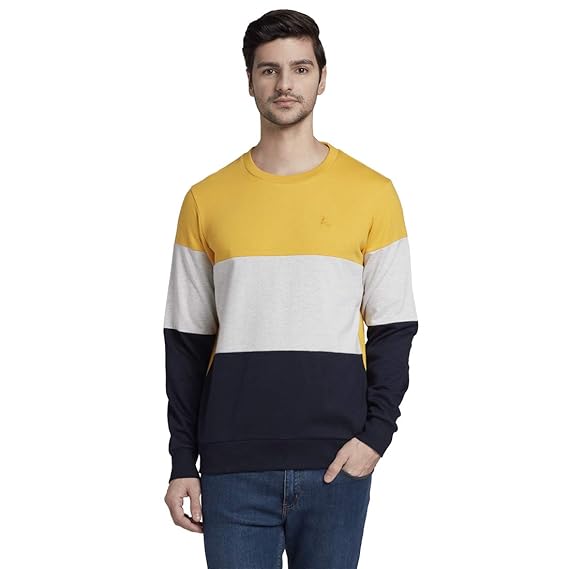 yellow striped sweatshirt