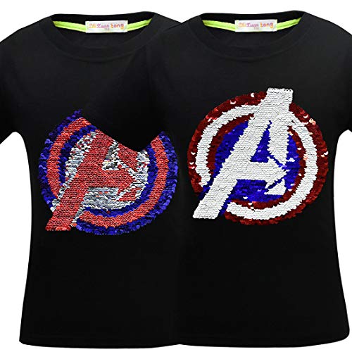 Flip Sequins for Boys Kids Girls Magic Sequin Cotton TShirt Tops 38