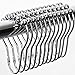 nikkouware Shower Curtain Hooks Stainless Steel Set of 12 - Polished Chrome Rings - Suitable for Shower Curtain Liner - Sturdy Easy Slide on Long Tension or Curved ​​​​​​​Bathroom Shower Rod