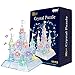 WAYCOM 3D Crystal Castle Puzzle -unisex-adult 3D Jigsaw, Light-Up Musical,105pcs