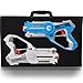 DYNASTY TOYS Family Games Laser Tag Set and Carrying Case - Blue/White Laser Tag Blasters for Birthday Parties and Family Events (2 Pack)