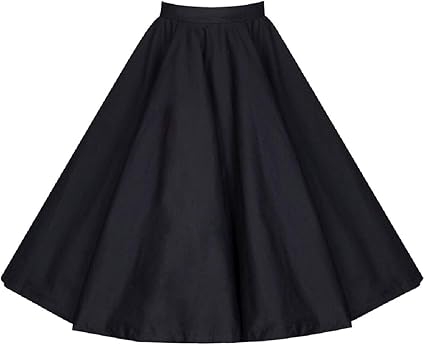 mini saia preta rodada