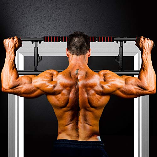 Iron Age Pull Up Bar For Doorway Angled Grip Home Gym Exercise