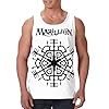DJNGN Marillion Band Logo Heren Tank Tops Mouwloos Grafisch Vest Shirts Zwart