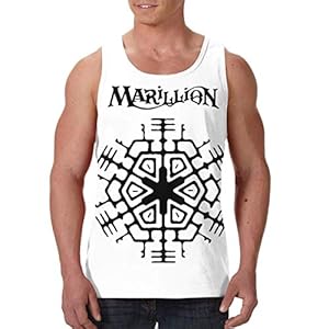 DJNGN Marillion Band Logo Heren Tank Tops Mouwloos Grafisch Vest Shirts Zwart