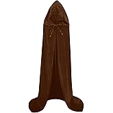 Dajiahao Unisex Adults Hooded Cloak Long Velvet Cape Halloween Cosplay Costumes