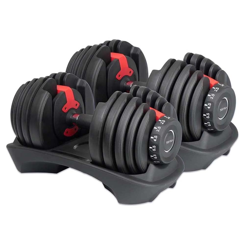 【JAPAN BRAND】 TOPFILM ダンベル 可変式 可変式ダンベル 24kg 40kg 【信頼、実績。】 (24kg×2個【BLACK × RED】)商品画像