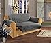 Elegant Comfort QUILTED REVERSIBLE FURNITURE PROTECTOR for Pet Dog Children Kids with TIES TO PREVENT SLIPPING OFF Gray/Black Loveseat Size