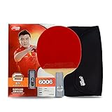 DHS 6-Star 6006 Pen Hold Premium Table Tennis Racket Ping Pong Paddle Blade Inverted Rubber with Carry Case