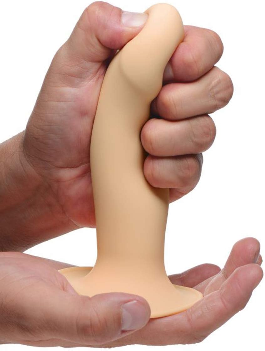 XR Brands Squeezable Phallic Dildo - Flesh, 0.268 kg - Image 4
