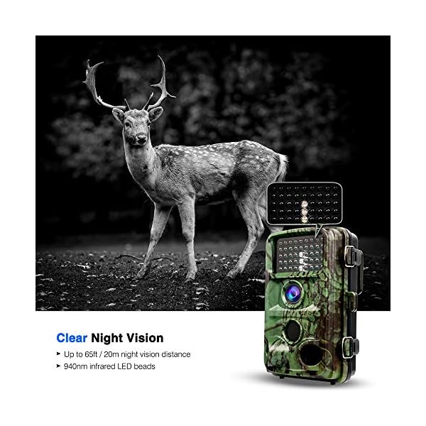 LXYDD Wildkamera 16MP 1080P Video Jagdkamera mit 120 ° Überwachungswinkel Bewegungserkennung in der Nacht mit Infrarot… – Bild 4