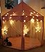 LHinsights Princess Castle Play Tent With LARGE STAR LIGHTS, Large Indoor and Outdoor Pink Kids Pretend Playhouse for Girls