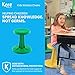 KORE Design Wobble Stool Chair, Girls + Boys Kid Desk Stools, Ergonomic Small Office Chairs, Flexible Seating for Active Kids, ADD/ADHD, Classroom, School, Home, Junior (16in), Age 8-9 yrs, Green