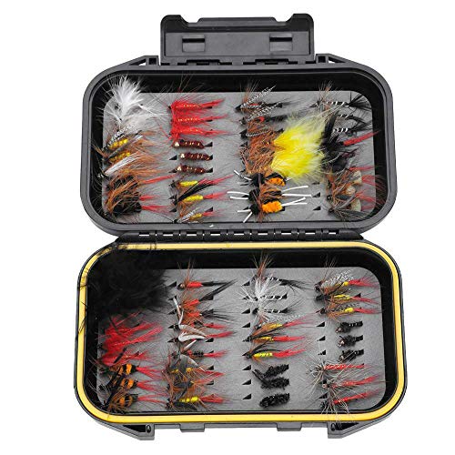 WE-WIN Fliegen Angeln Box mit Fliegen, Forelle Fliegen Angeln Fliegen 72pcs Headed Nymphen Set – Bild 3