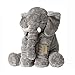 LOVOUS Big Stuffed Elephant Plush Doll Toy, Grey