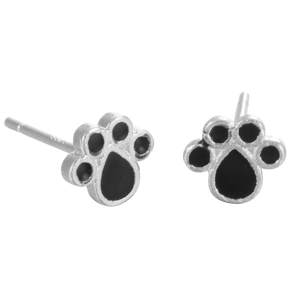 Dog Paw Print Post Stud Earrings 925 Sterling Silver Party Birthday Gift Jewelry Accessories
