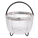 TrioPal Instant Pot Accessories - Stainless Steel Steamer Basket with Silicone Handle for 6 qt Instant Pot and Pressure Cooker