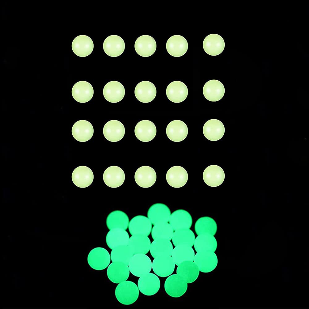 20 PCS - Quartz Pearl Balls UV Reactive Quartz Balls for Glass Collector,6mm OD Quartz Balls Glow in The Dark，Glowing Quartz Balls for Glass Hookah (Green)