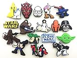 NEW 17pcs Star Wars Shoe Charms for Croc Shoes & Wristband Bracelet