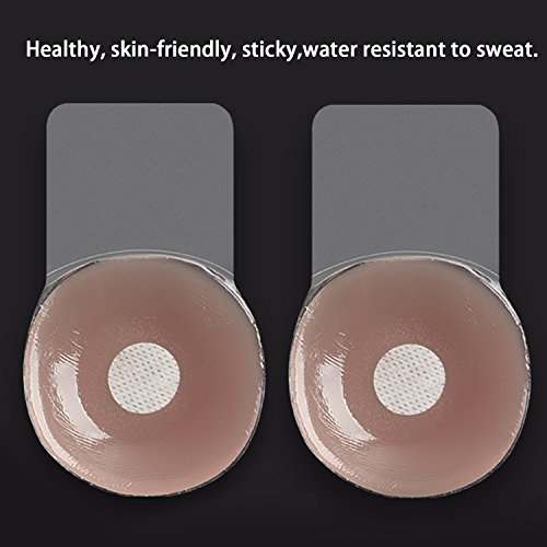 Lift Nipple covers-2 Pack- Adhesive Reusable Breast Lift Nippleless Cover Pasties for Women Nipplecovers