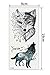 DaLin Temporary Tattoos for Women Men (Wolf Collection)