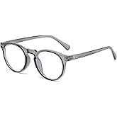 JOVAKIT Round Blue Light Glasses for Women Men Fashion Retro 90s Small Frame Computer Eyeglasses Anti Eyestrain