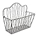 MyGift Decorative Black Metal Wire Loop Design Wall Mounted Magazine Holder Bin/Fruit Basket Rack
