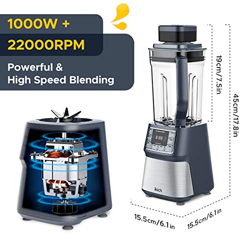 IKICH Vacuum Blender, Professional Countertop Blender Ice Crusher